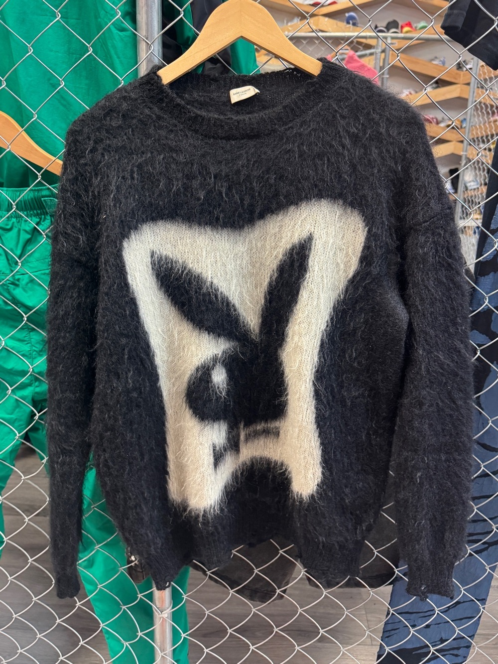 Saint Laurent x playboy mohair sweater